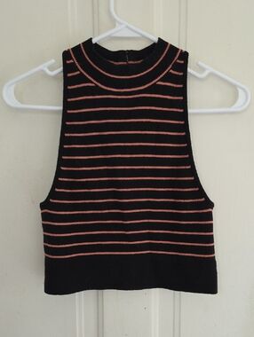 Victoria's Secret Ribbed High Neck Crop Top